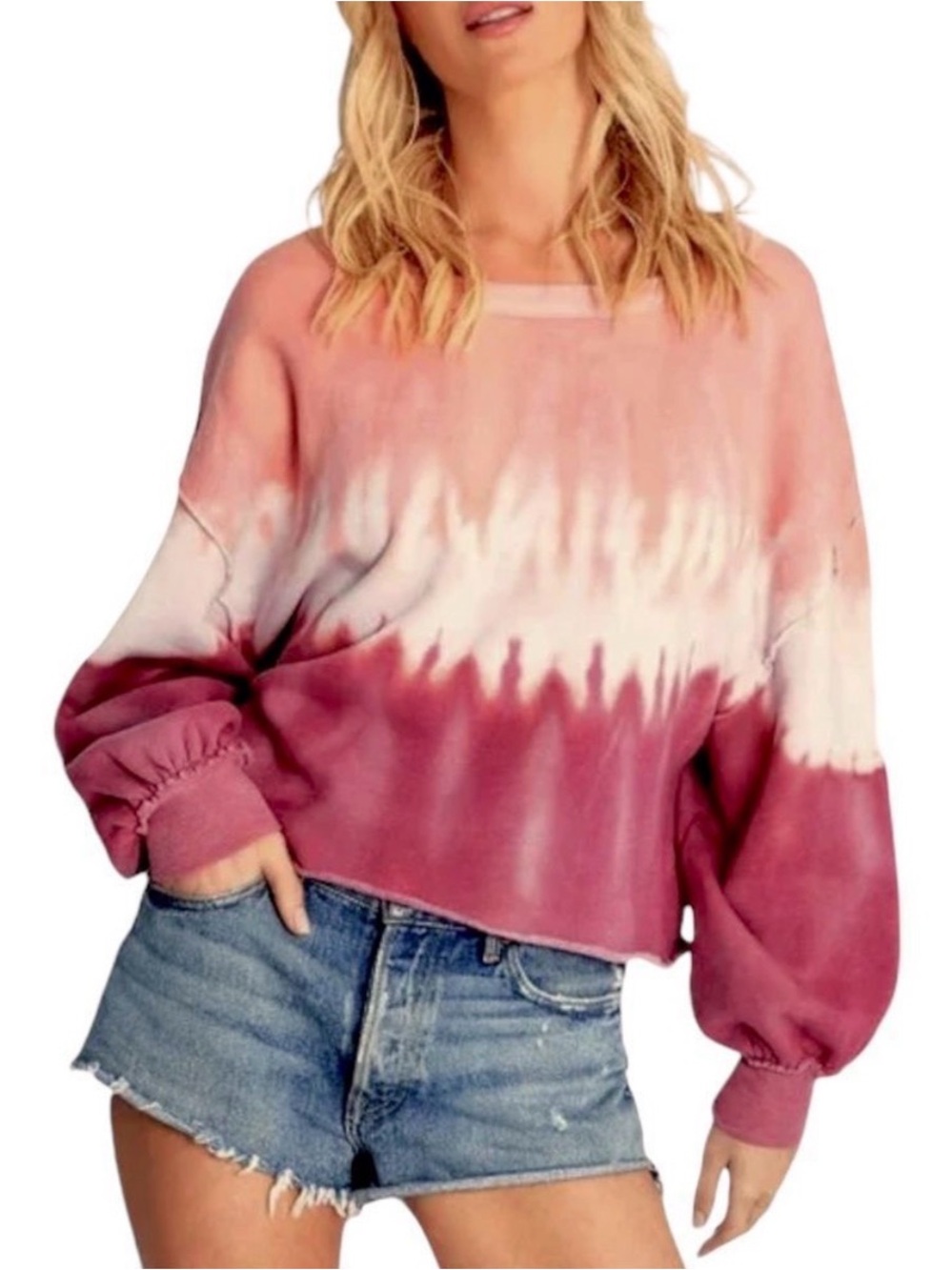 Wildfox Olivia Sweatshirt Size M Ruby Dove Dye